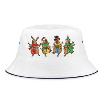 Lumières de Noël dansantes de capybara - Bob - blanc/marine - Devant