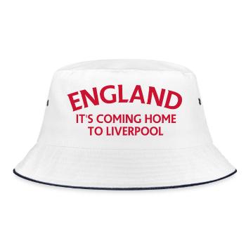 England It's Coming Home to Liverpool - Bucket Hat - white/navy - Front