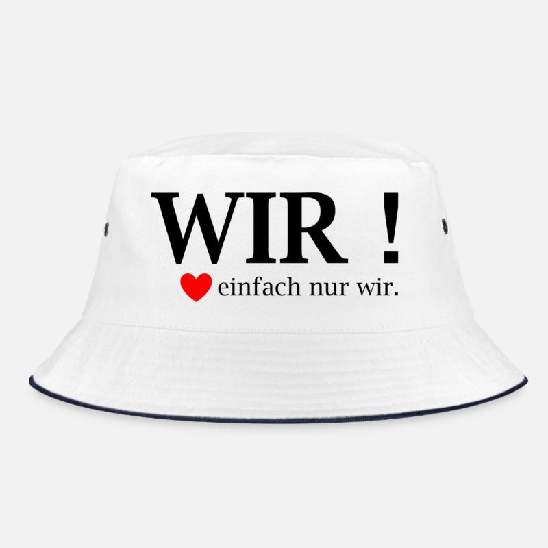 WIR! Einfach nur wir Herz - Bucket Hat - Weiß/Navy