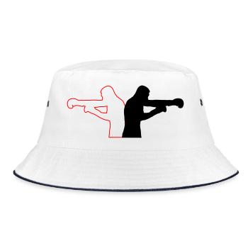boxing - Bucket Hat - white/navy - Front