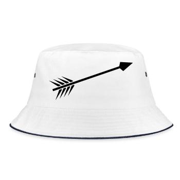 Arrow - Bucket Hat - white/navy - Front