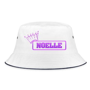 Geschenk für Noelle - Bucket Hat - Weiß/Navy - Vorne