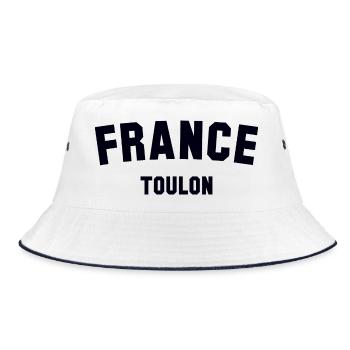 Toulon, France, France - Bucket Hat - white/navy - Front