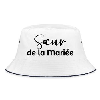 Sœur de la mariée - Bob - blanc/marine - Devant