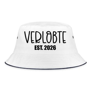 Engagement Fiancée 2026 - Bucket Hat - white/navy - Front