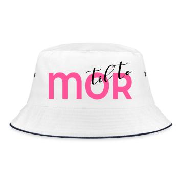Mother of two - Bucket Hat - white/navy - Front