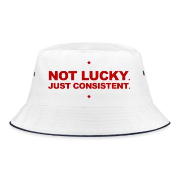 Motivational Gym Slogan - Bucket Hat - white/navy - Front