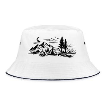 Tente de camping - Bob - blanc/marine - Devant