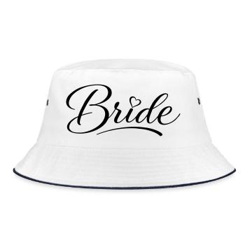 Bride - Bucket Hat - white/navy - Front
