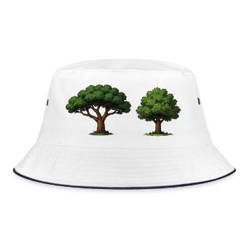 Tree duo apple tree in balance - Bucket Hat - white/navy - Front