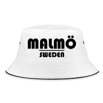 Malmo Sweden - Bucket Hat - white/navy - Front