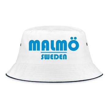 Malmo Sweden - Bucket Hat - white/navy - Front
