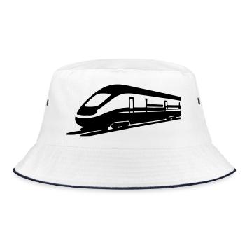 Train - Bucket Hat - white/navy - Front