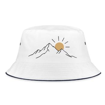 Mountain Sun - Bucket Hat - white/navy - Front