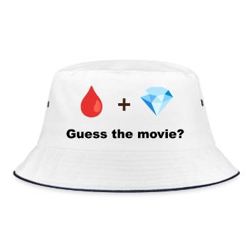 Red Drop und Diamond - Bucket Hat - Weiß/Navy - Vorne
