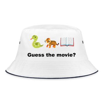 Dschungelbuch & Tiere: Verspieltes Lesen Rate mal, was der Film ist? - Bucket Hat - Weiß/Navy - Vorne