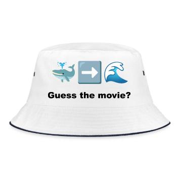 Whale and Dare Sea Adventure Rate mal, welcher Film? - Bucket Hat - Weiß/Navy - Vorne