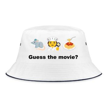 Chef Mouse mit Spaghetti - Bucket Hat - Weiß/Navy - Vorne