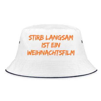 Weihnachtsfilm Insider Spruch - Bucket Hat - Weiß/Navy - Vorne