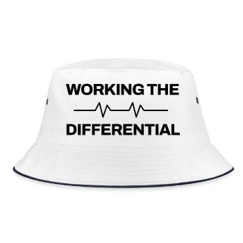 Arzt - Working The Differential - Medizin - Bucket Hat - Weiß/Navy - Vorne