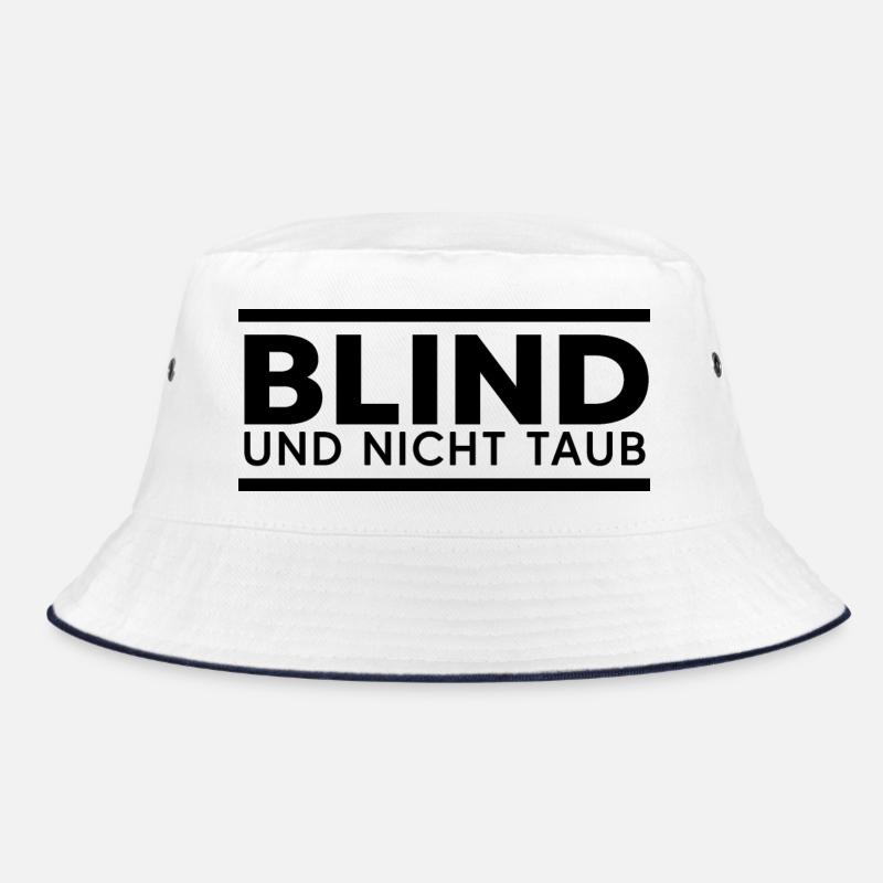 blind guide dog - Bucket Hat - white/navy