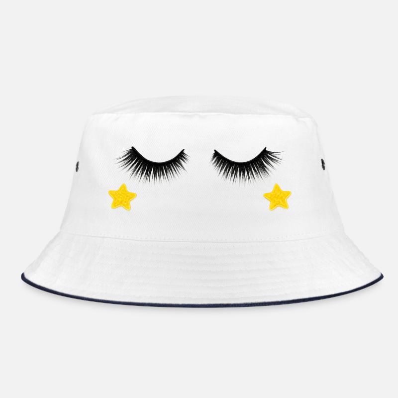  Wimpern Design Bucket Hat