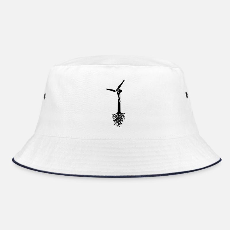 Think Green Windenergie T-Shirt Ökostrom Design Bucket Hat