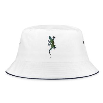 Gecko 1.3 - Bucket Hat - Weiß/Navy - Vorne