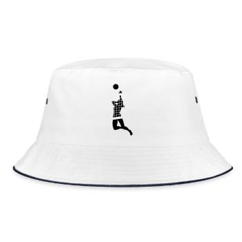 volleyball_2 - Bucket Hat - white/navy - Front