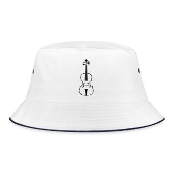 Geige - Bucket Hat - Weiß/Navy - Vorne