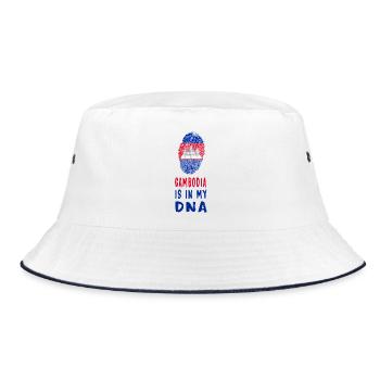 Le Cambodge est dans mon design d’ADN / idée de cadeau - Bob - blanc/marine - Devant