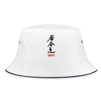 Iaido art of drawing the sword - Bucket Hat - white/navy - Front