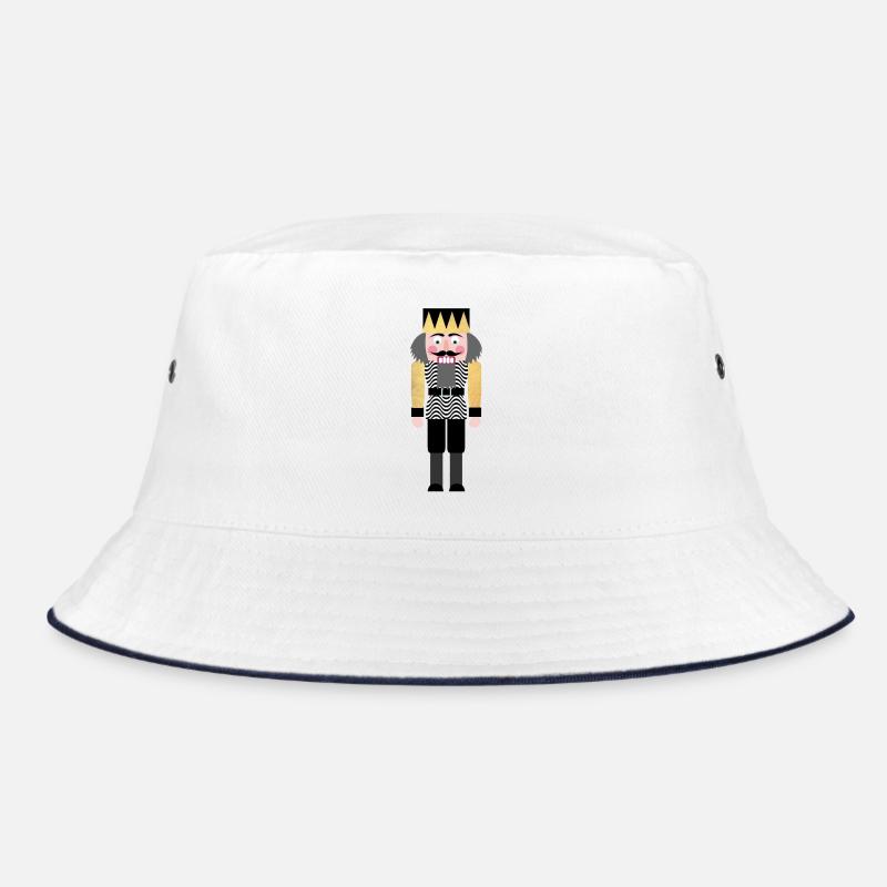 Nussknacker Gold Wellen Weihnachten Deko Tradition Bucket Hat