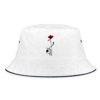 C’est l’amour.. avec design coquelicot - Bob - blanc/marine - Devant