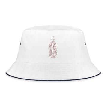 RUNSTEN, JÄRVSÖ - Bucket Hat - white/navy - Front