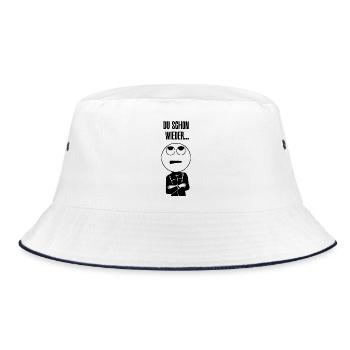 You again ... - Bucket Hat - white/navy - Front
