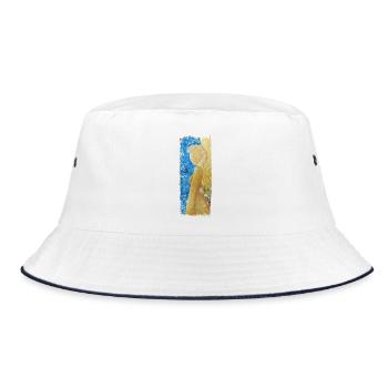 Engel des Universums - Sonja von Staden - Bucket Hat - Weiß/Navy - Vorne