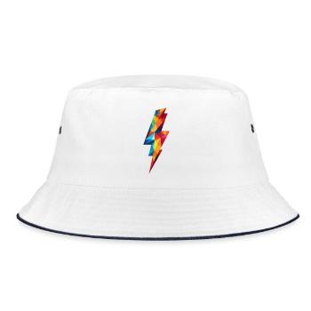Flash Colors - Bucket Hat - Weiß/Navy - Vorne