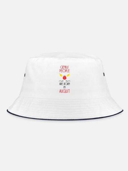 The Genies were born in August Humour - Bucket Hat - white/navy - Front