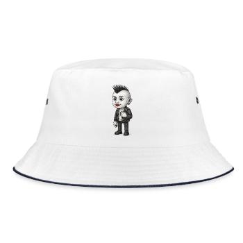 Punk Child - Bucket Hat - Weiß/Navy - Vorne
