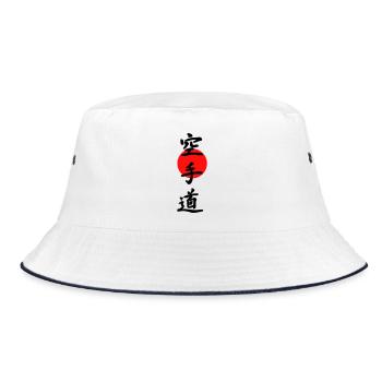 Karate - Bucket Hat - Weiß/Navy - Vorne
