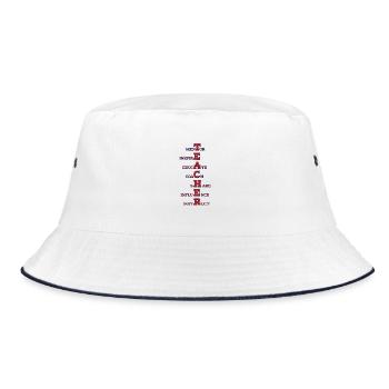Teacher Inspirational Words Mentor Inspire Educate - Bucket Hat - white/navy - Front
