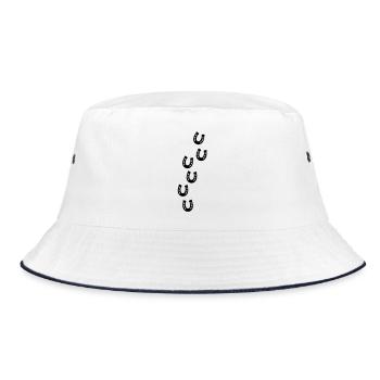Horseshoe Track - Bucket Hat - white/navy - Front