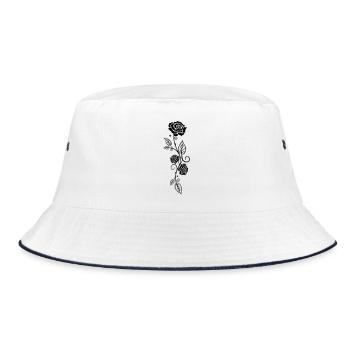 Rose Rose Rose Vine - Bucket Hat - white/navy - Front