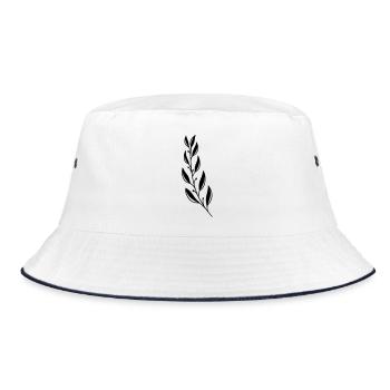 Magnolia branch - Bucket Hat - white/navy - Front