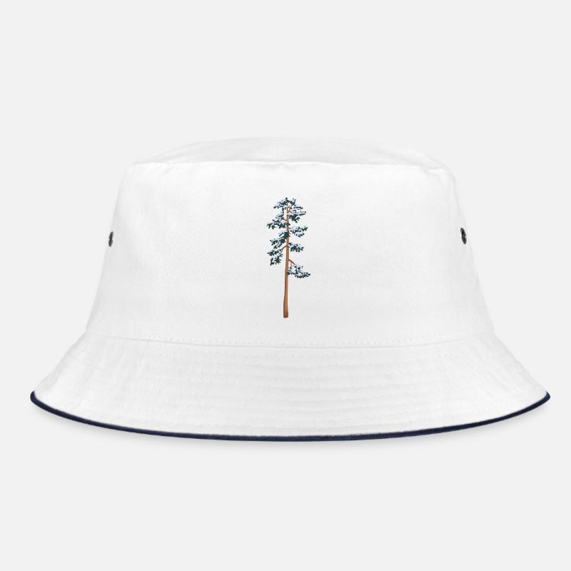 hoher Baum mit Schnee Bucket Hat