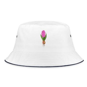 Jacinthe rouge – fleurs fortes avec bulbe - Bob - blanc/marine - Devant