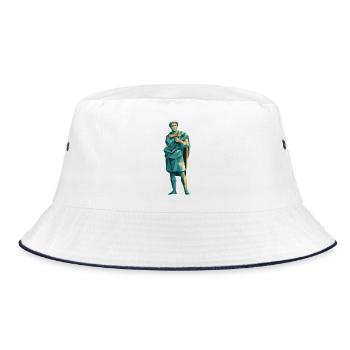 Caesar - Cool History Logo - Bucket Hat - white/navy - Front