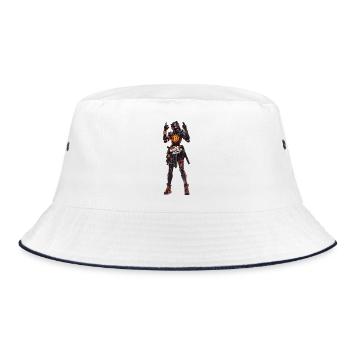 Bitcoin Bazooka - The Bitcoin Army - Samurai 04 - Bucket Hat - white/navy - Front