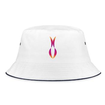 trennen - Bucket Hat - Weiß/Navy - Vorne